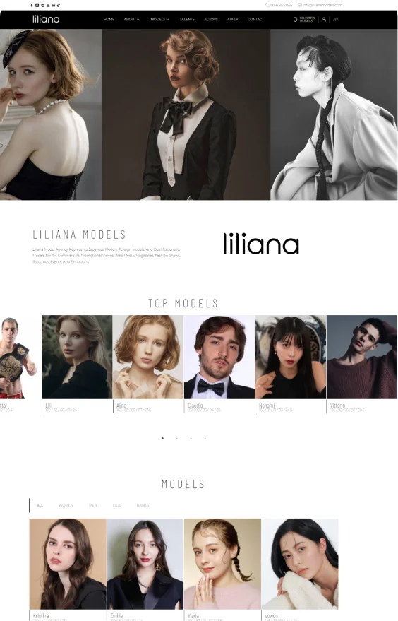 طراحی وب سایت مدلینگ